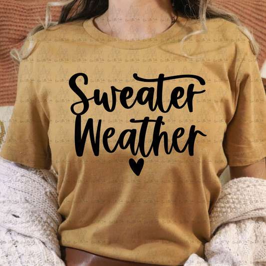 SWEATER WEATHER - BLACK - DTF TRANSFER