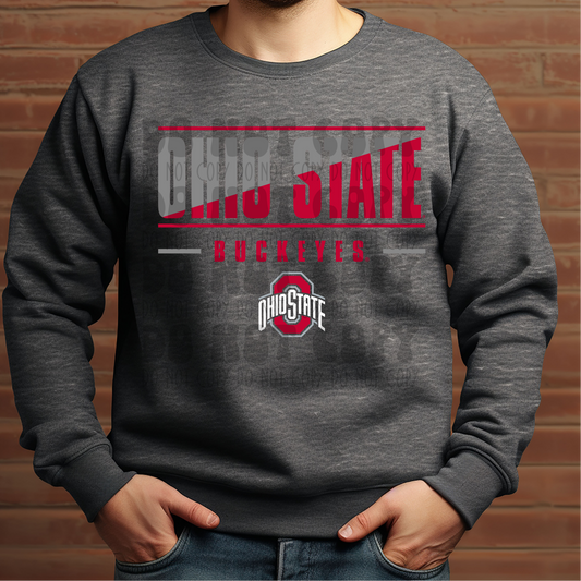 OHIO STAT SCARLET GREY - DTF TRANSFER