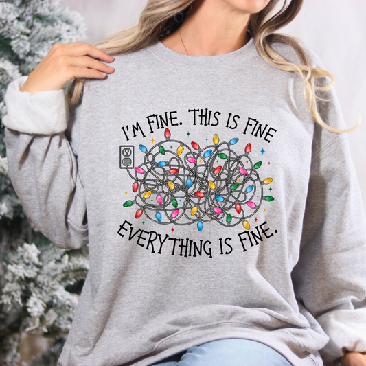 EVERYTHING IS FINE LIGHTS - DTF TRANSFER