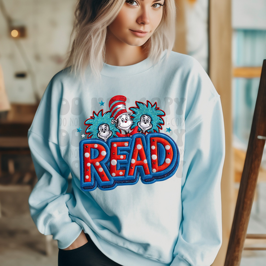 READ FAUX EMBROIDERY & FAUX GLITTER - DTF TRANSFER