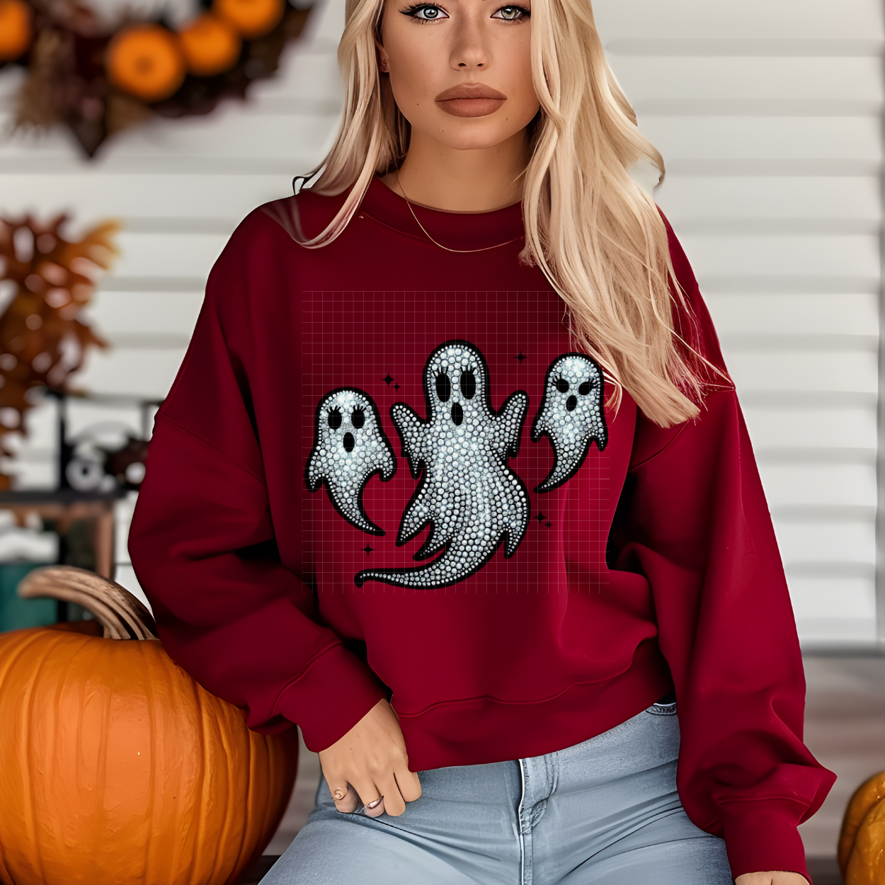 HAPPY HALLOWEEN RHINESTONES - DTF TRANSFER