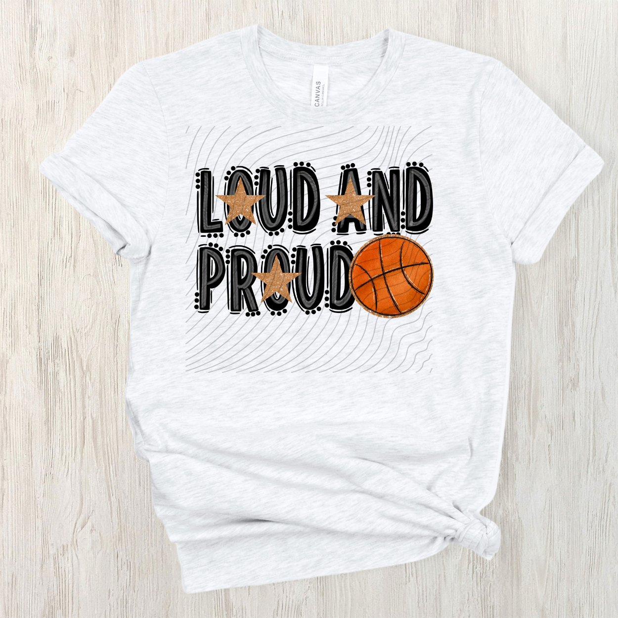 BASKETBALL LOUD AND PROUD, BLACK - DTF TRANSFER