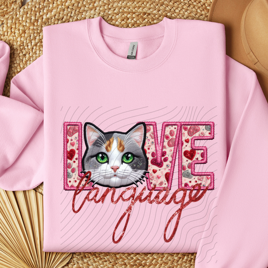 CAT - CALICO, FAUX EMBROIDERY & FAUX SEQUINS - DTF TRANSFER