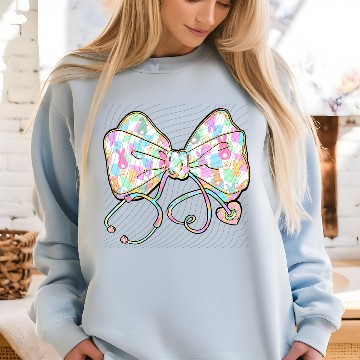 EASTER BOW STETHOSCOPE - DTF TRANSFER