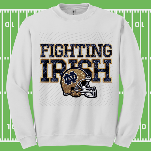 IRISH NAVY FAUX SEQUINS - DTF TRANSFER
