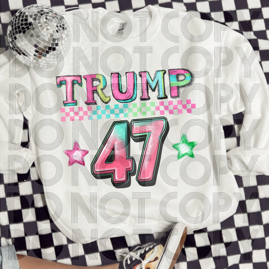 TRUMP 47 - DTF TRANSFER