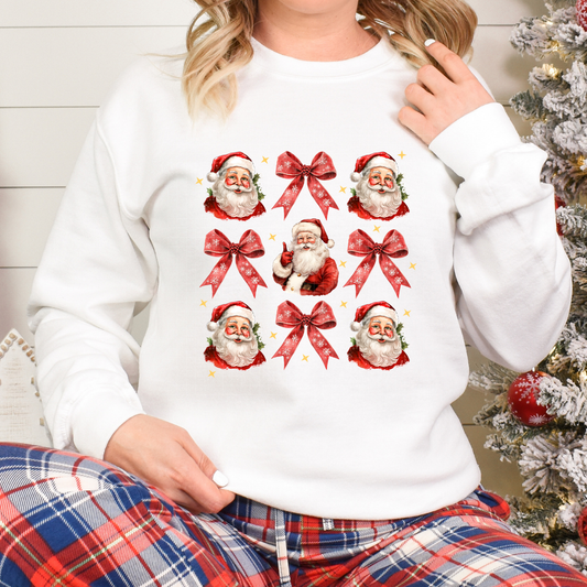 SANTA AND BOWS - DTF TRANSFER