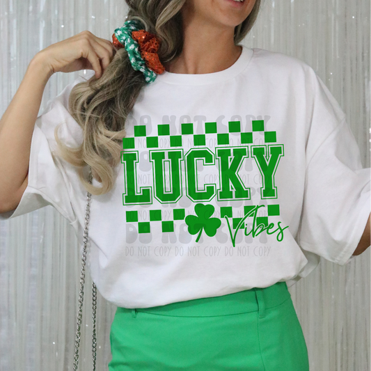 LUCKY VIBES GREEN - DTF TRANSFER