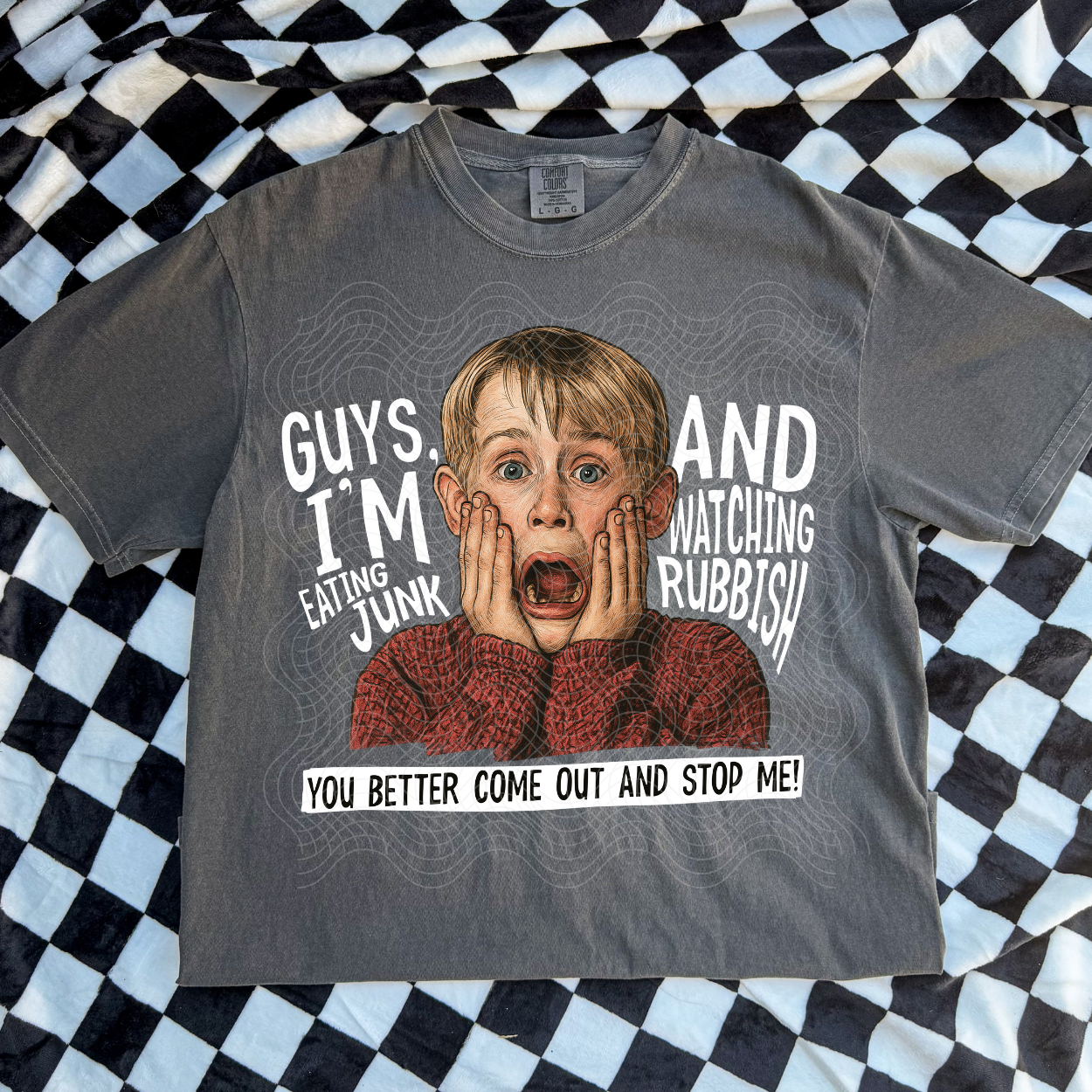 KEVIN WHITE TEXT - DTF TRANSFER