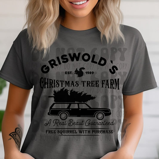GRISWOLD BLACK - NO DISTRESS - DTF TRANSFER