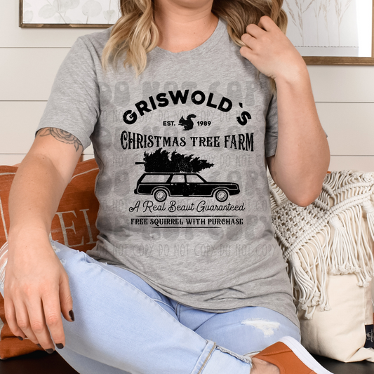 GRISWOLD BLACK - DISTRESSED - DTF TRANSFER