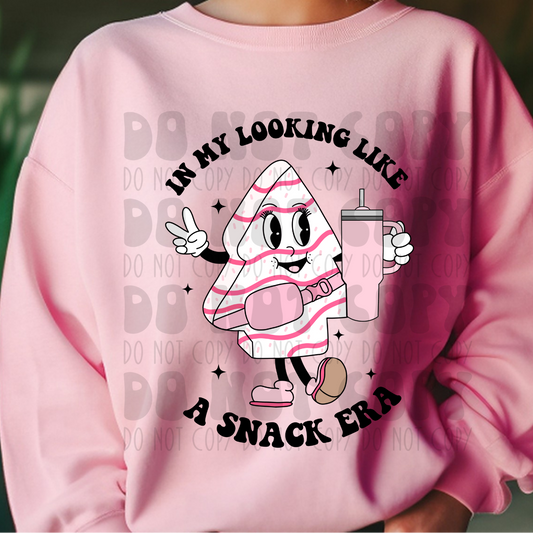 LOOKING LIKE A SNACK RETRO FONT, PINK - DTF TRANSFER
