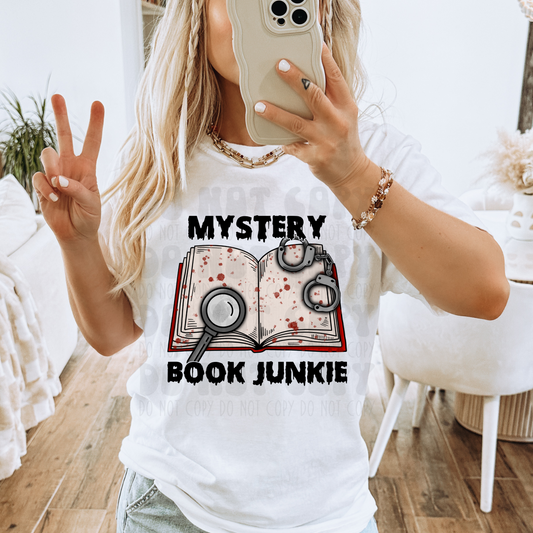 MYSTERY BOOK JUNKIE - DTF TRANSFER