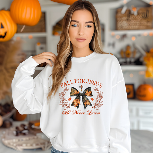 JESUS NEVER LEAVES - DTF TRANSFER