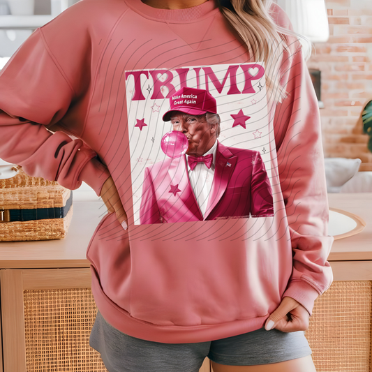 TRUMP BUBBLE GUM - DTF TRANSFER