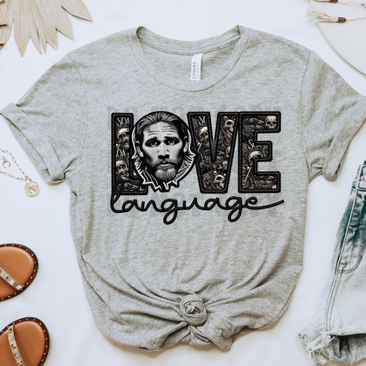 LOVE LANGUAGE FAUX EMBROIDERY - DTF TRANSFER