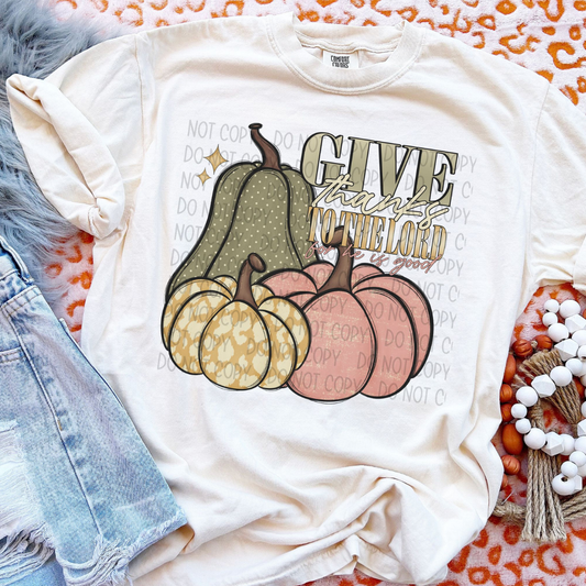 GIVE THANKS - DTF TRANSFER