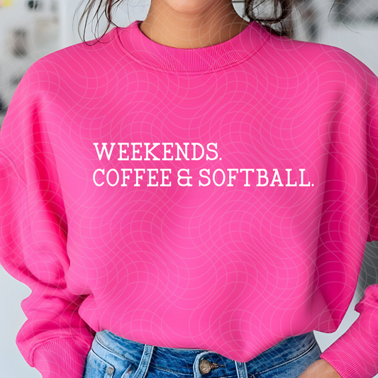 WEEKENDS. COFFEE & SOFTBALL - DTF TRANSFER