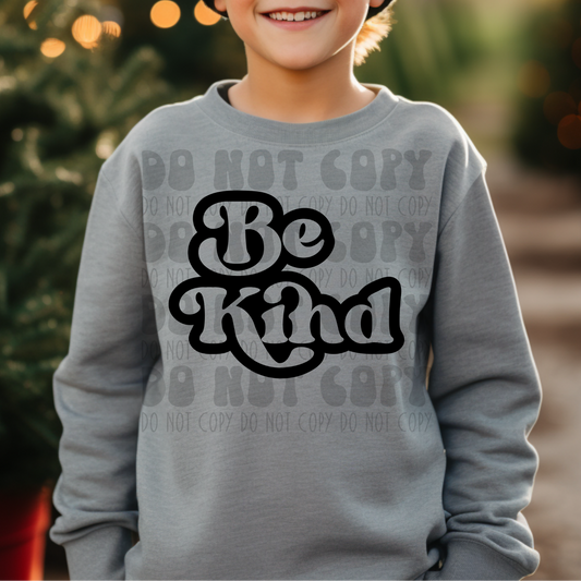 BE KIND BLACK HALLOW - DTF TRANSFER