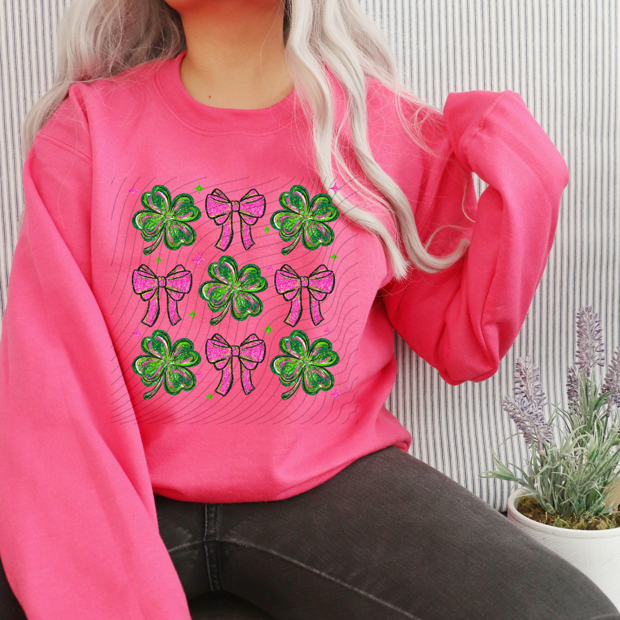 BOWS AND CLOVERS - DTF TRANSFER