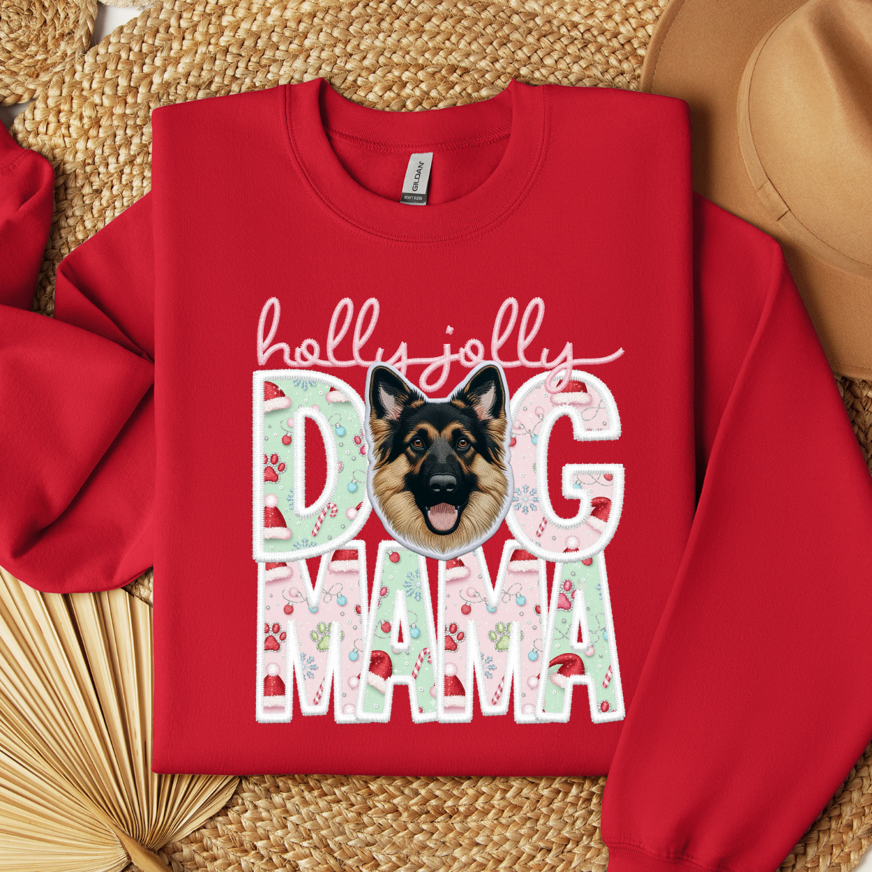 HOLLY JOLLY DOG MAMA - DTF TRANSFER