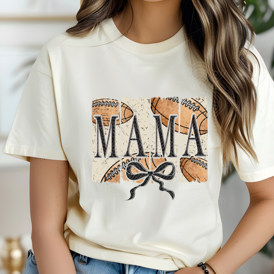 MAMA FOOTBALL BRUSHSTROKES - DTF TRANSFER