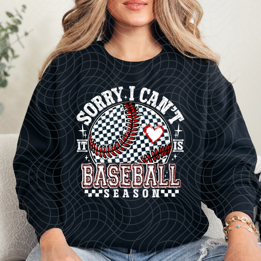 BASEBALL SEASON WHITE - DTF TRANSFER