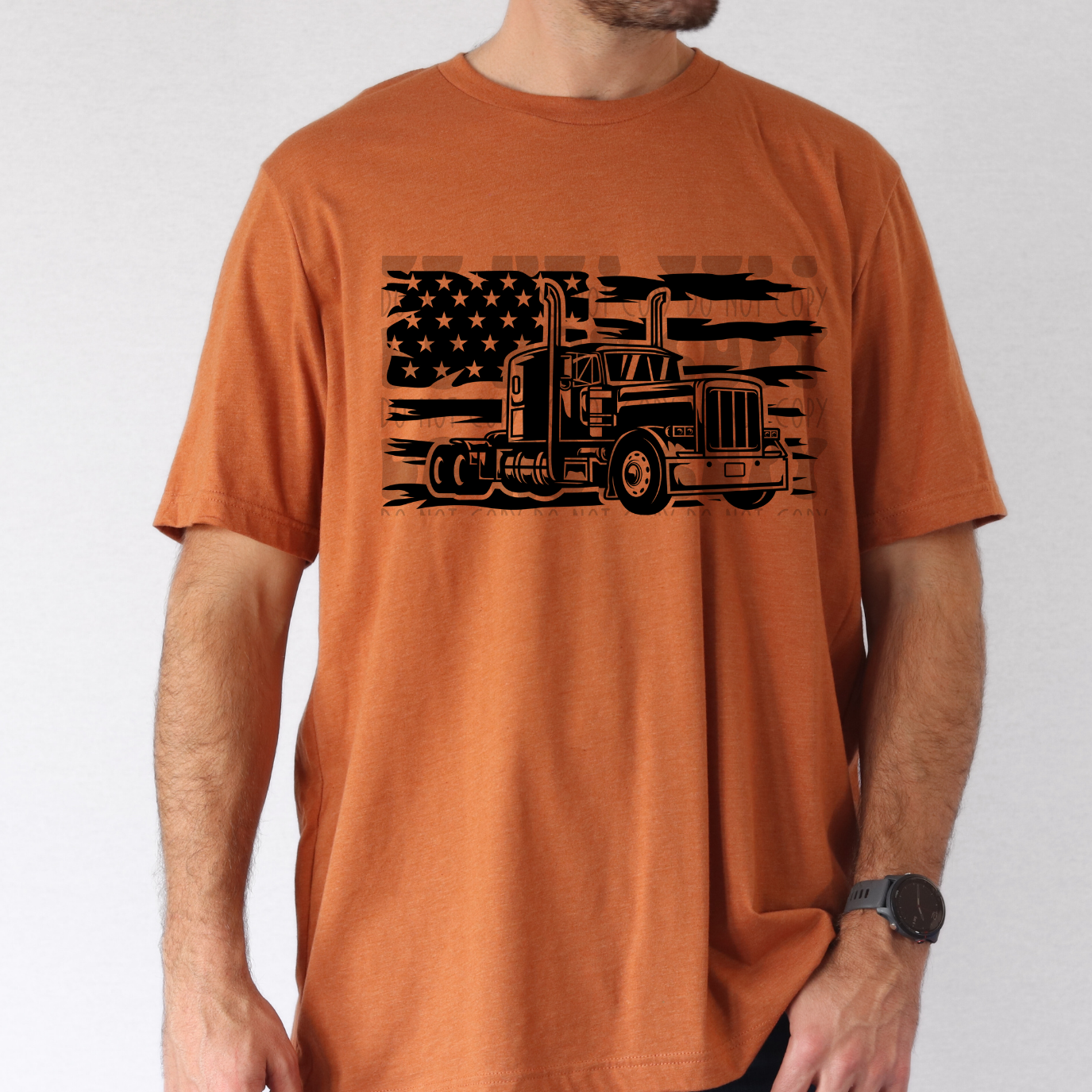 TRUCKER FLAG - DTF TRANSFER