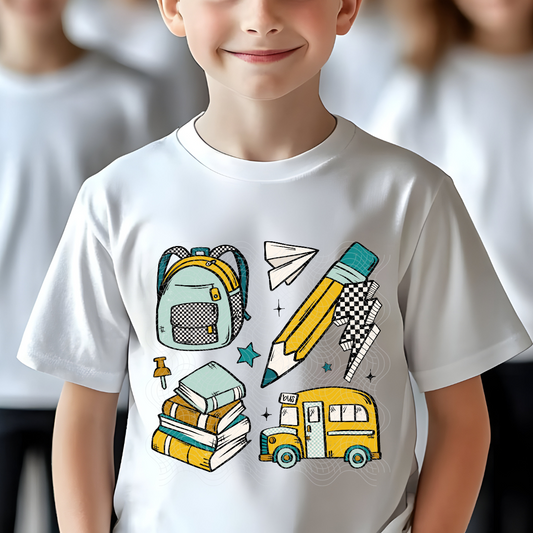 BOY SCHOOL COLLAGE - DTF TRANSFER