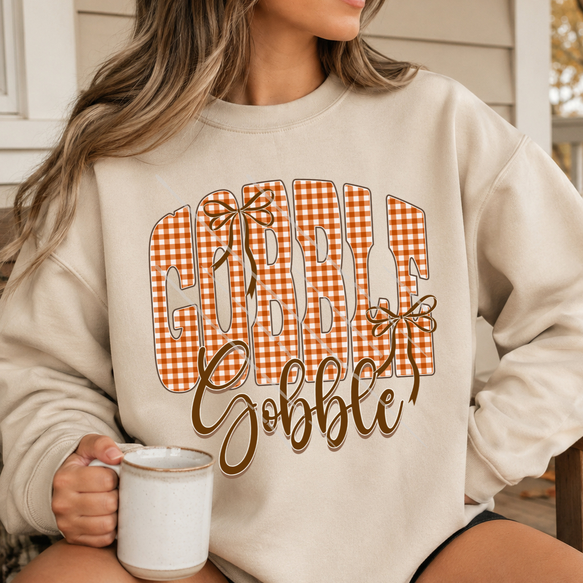 GOBBLE GOBBLE GINGHAM - DTF TRANSFER