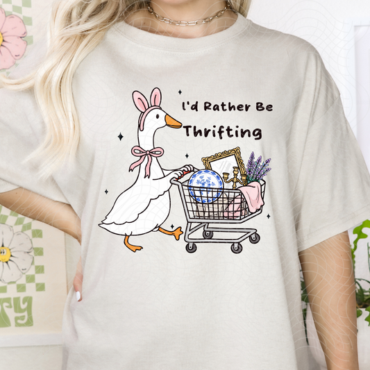 I'D RATHER BE THRIFTING GOOSE - DTF TRANSFER