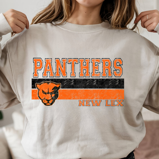 PANTHERS ORANGE/BLK - DTF TRANSFER