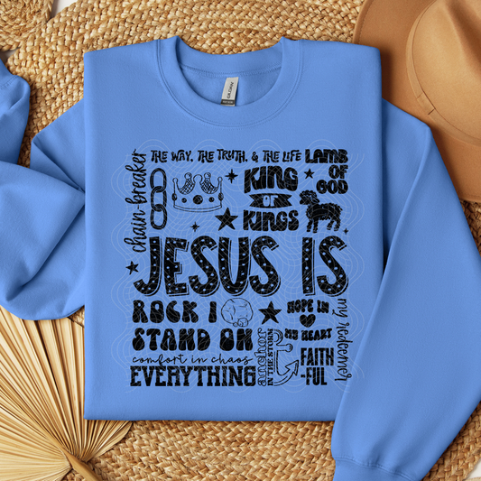 JESUS COLLAGE BLK - DTF TRANSFER