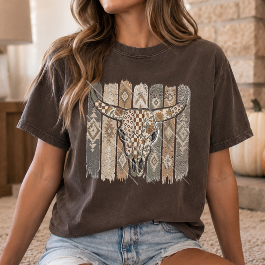 AZTEC SKULL - DTF TRANSFER