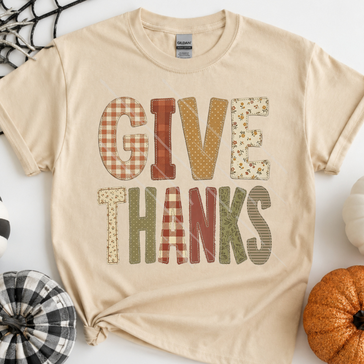 GIVE THANKS - DTF TRANSFER