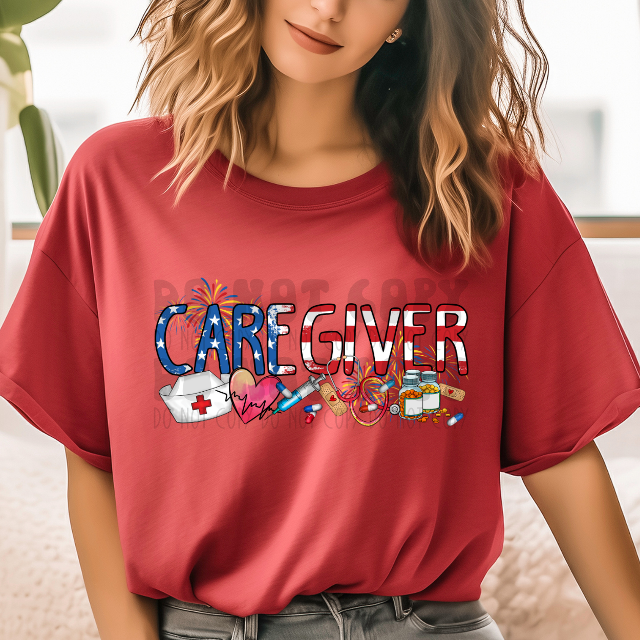 CAREGIVER PATRIOTIC - DTF TRANSFER