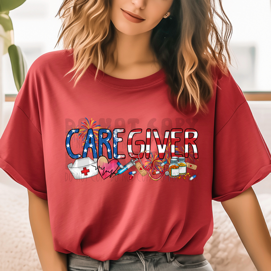 CAREGIVER PATRIOTIC - DTF TRANSFER