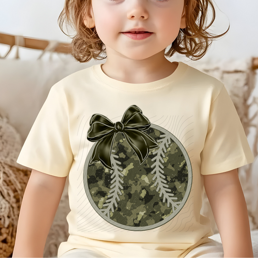 CAMO BALL WITH BOW - DTF TRANSFER