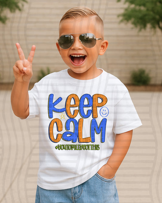 KEEP CALM, BLUE - DTF TRANSFER