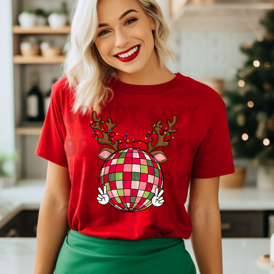 DISCO REINDEER - DTF TRANSFER