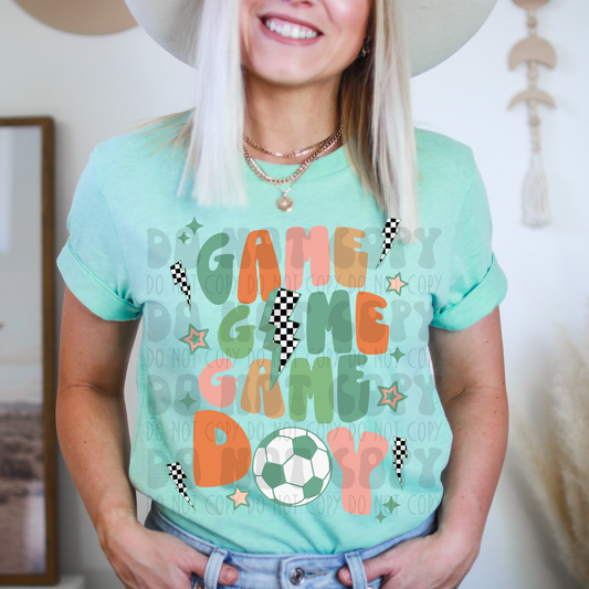 GAME DAY SOCCER STACKED COLOR - DTF TRANSFER