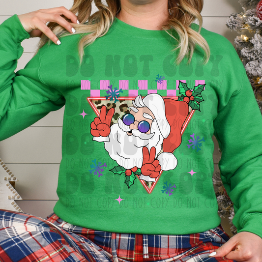 GROOVY SANTA - PINK - DTF TRANSFER