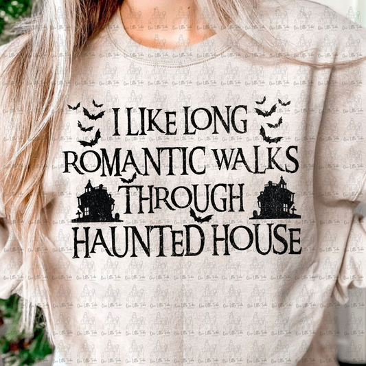 WALKS THROUGH HAUNTED HOUSE - DISTRESSED - DTF TRANSFER