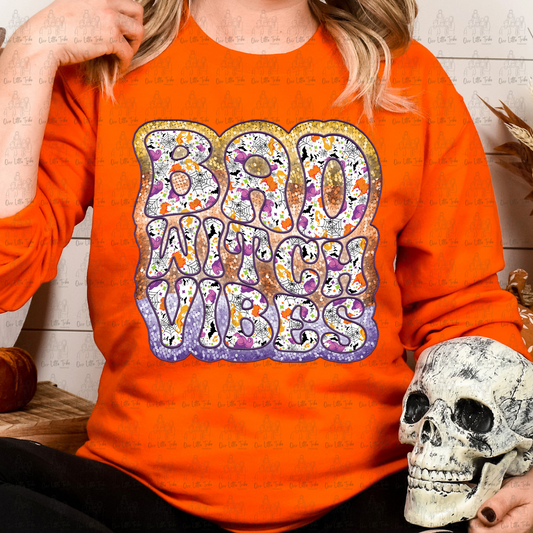 HP BAD WITCH VIBES - FAUX SEQUINS - DTF TRANSFER