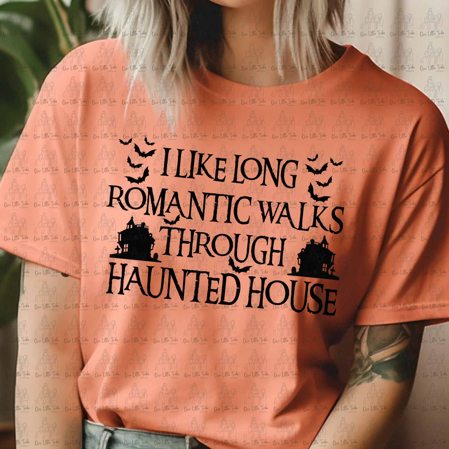 WALKS THROUGH HAUNTED HOUSE - NO DISTRESS - DTF TRANSFER
