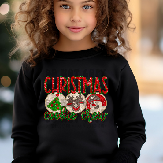 CHRISTMAS COOKIE CREW - FAUX SEQUINS - DTF TRANSFER