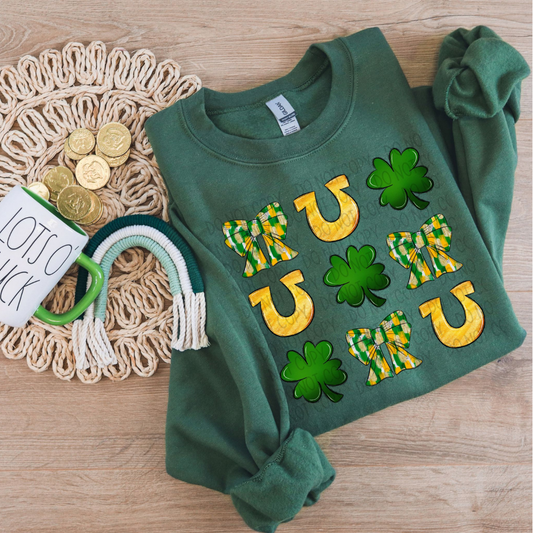 BOW AND CLOVERS - DTF TRANSFER