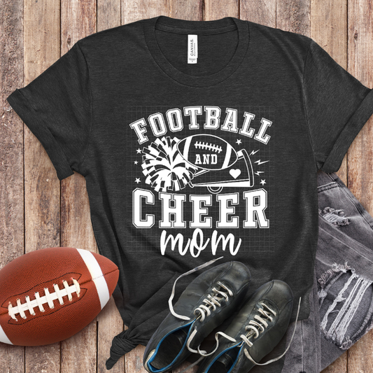 FOOTBALL AND CHEER MOM WHT - DTF TRANSFER