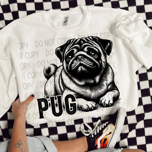PUG DOG - DTF TRANSFER