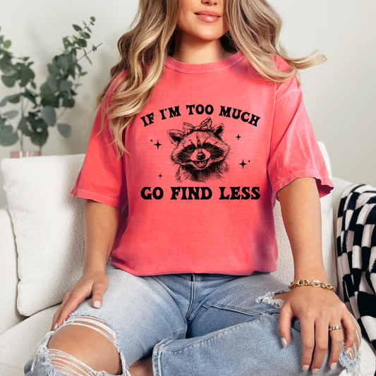 TOO MUCH, FIND LESS - DTF TRANSFER